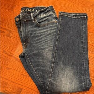 American Eagle Outfitters Men's Dark Blue Skinny Jeans